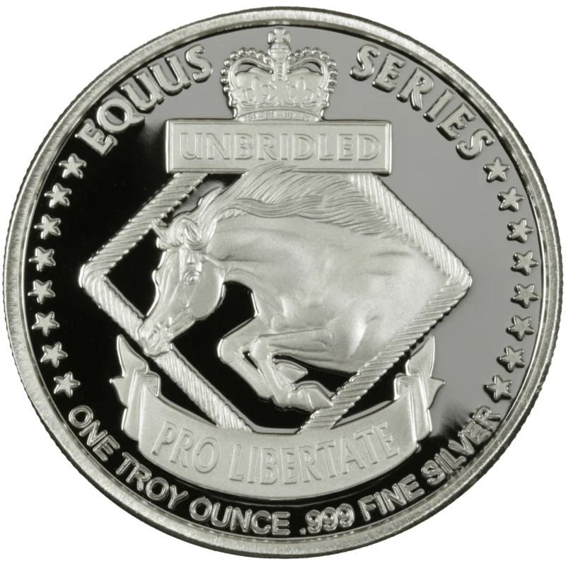 Silver Round - Equus 2014 Horse, reverse side